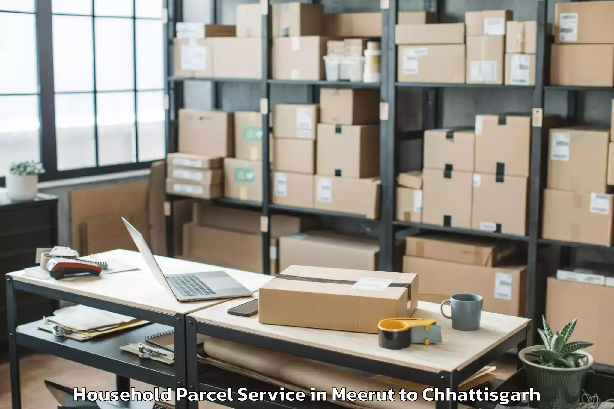 Book Meerut to Gharghoda Household Parcel Online